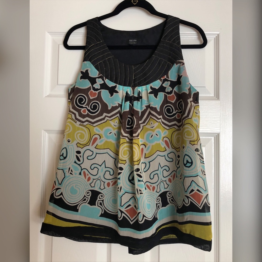 Nicole by Nicole Miller Quilted Print Tank Top